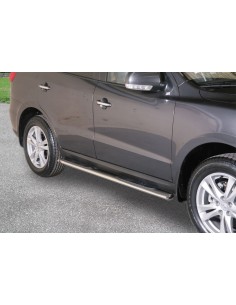 Pedane laterali ovali acciaio inox lucido Hyundai Santa Fe 2010 2012