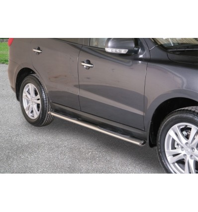 Pedane laterali ovali acciaio inox lucido Hyundai Santa Fe' 2010-2012