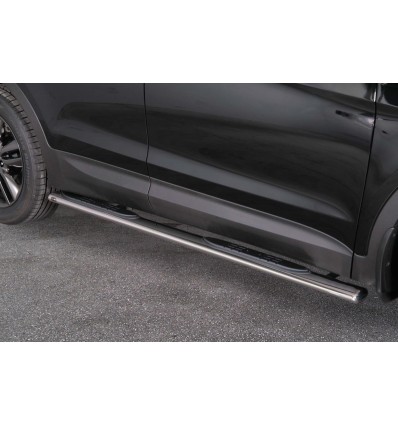 Pedane laterali ovali acciaio inox lucido Hyundai Santa Fe' dal 2012