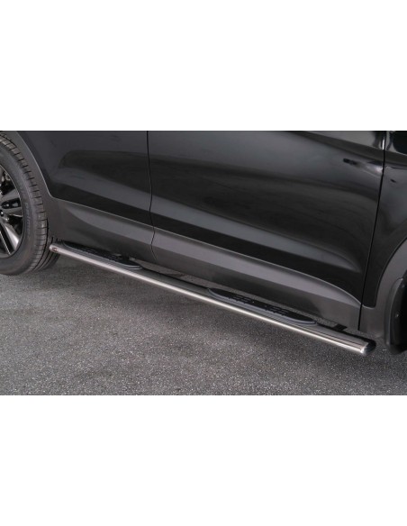 Pedane laterali ovali acciaio inox lucido Hyundai Santa Fe dal 2012