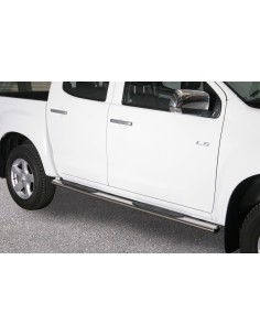 Pedane laterali ovali acciaio inox lucido Isuzu D Max Double Cab 2012 2019