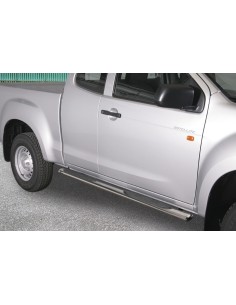 Pedane laterali ovali acciaio inox lucido Isuzu D Max Extra Cab 2012 2019