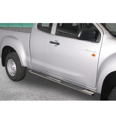 Pedane laterali ovali acciaio inox lucido Isuzu D-Max Extra Cab 2012-2019