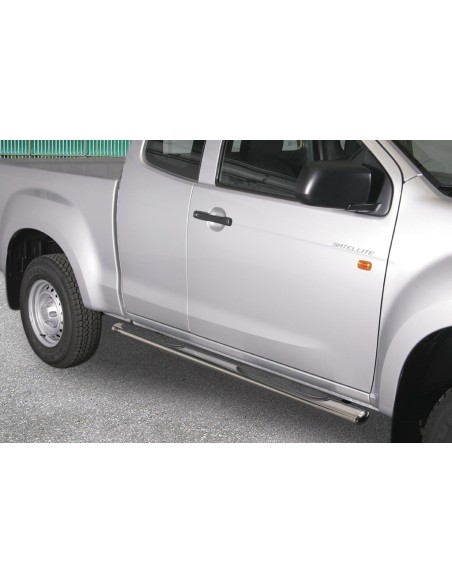 Pedane laterali ovali acciaio inox lucido Isuzu D Max Extra Cab 2012 2019