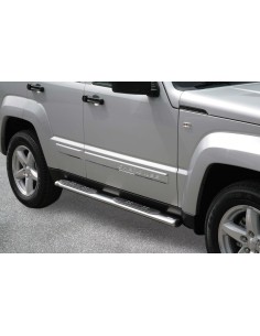 Pedane laterali ovali acciaio inox lucido Jeep Cherokee 2008 2013
