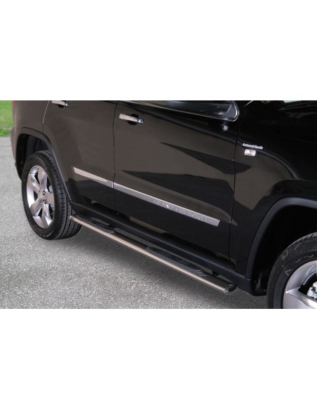 Pedane laterali ovali acciaio inox lucido Jeep Grand Cherokee dal 2011