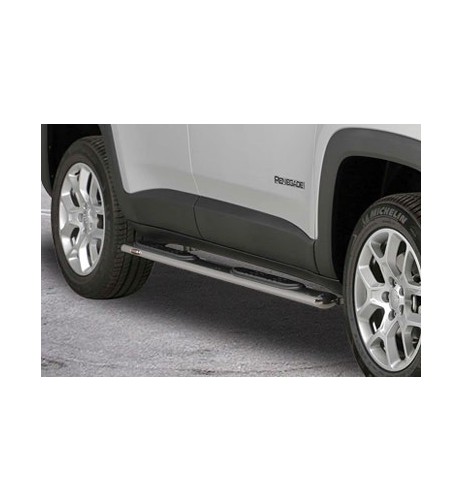 Pedane laterali ovali acciaio inox lucido Jeep Renegade dal 2014