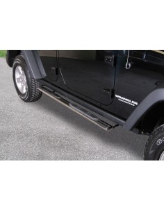 Pedane laterali ovali acciaio inox lucido Jeep Wrangler 4 porte dal 2011