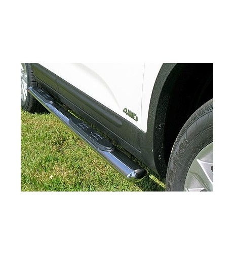 Pedane laterali ovali acciaio inox lucido Kia Sorento dal 2009 al 2011