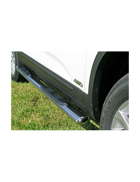 Pedane laterali ovali acciaio inox lucido Kia Sorento dal 2009 al 2011