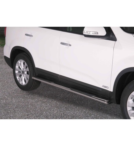 Pedane laterali ovali acciaio inox lucido Kia Sorento dal 2012 al 2014