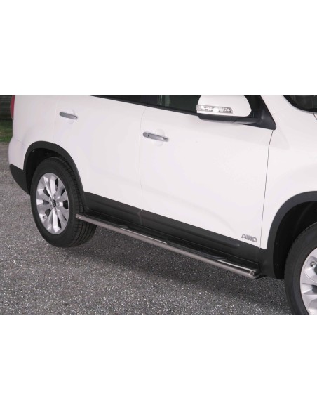 Pedane laterali ovali acciaio inox lucido Kia Sorento dal 2012 al 2014