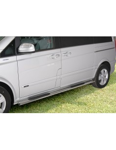 Pedane laterali ovali acciaio inox lucido Mercedes Classe V dal 2014