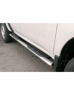 Pedane laterali ovali acciaio inox lucido Mitsubishi L200 Double Cab 2010 2