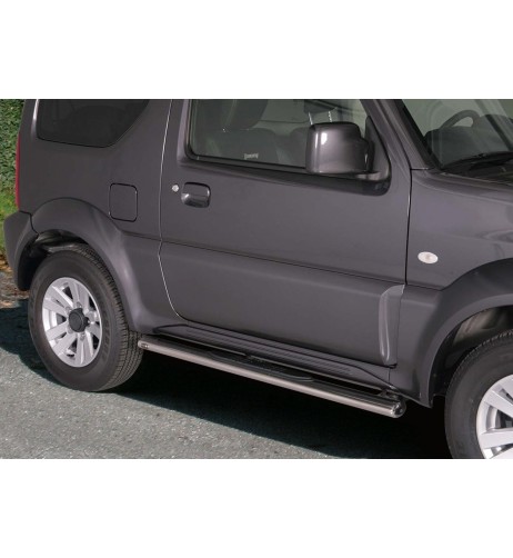 Pedane laterali ovali acciaio inox lucido Suzuki Jimny Evolution 2012 2017