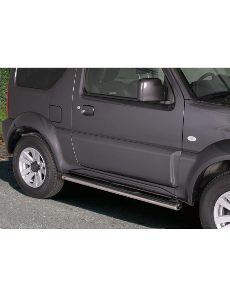 Pedane laterali ovali acciaio inox lucido Suzuki Jimny Evolution 2012 2017