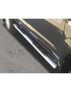 Pedane laterali ovali acciaio inox lucido Toyota Hilux Double Cab 2005 2015