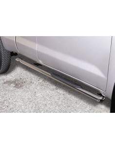 Pedane laterali ovali acciaio inox lucido Toyota Hilux Extra Cab 2005 2015