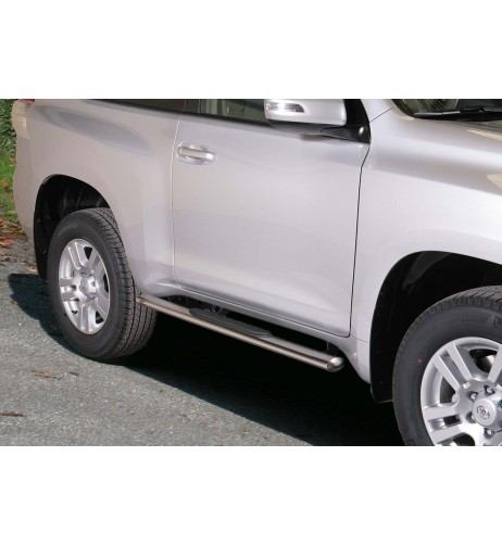 Pedane laterali ovali acciaio inox lucido Toyota Land Cruiser 150 3P dal 20