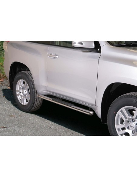 Pedane laterali ovali acciaio inox lucido Toyota Land Cruiser 150 3P dal 20