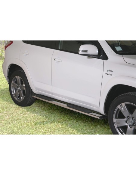 Pedane laterali ovali acciaio inox lucido Toyota Rav4 2010 2012