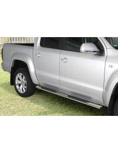 Pedane laterali ovali acciaio inox lucido Volkswagen Amarok 2010 2022