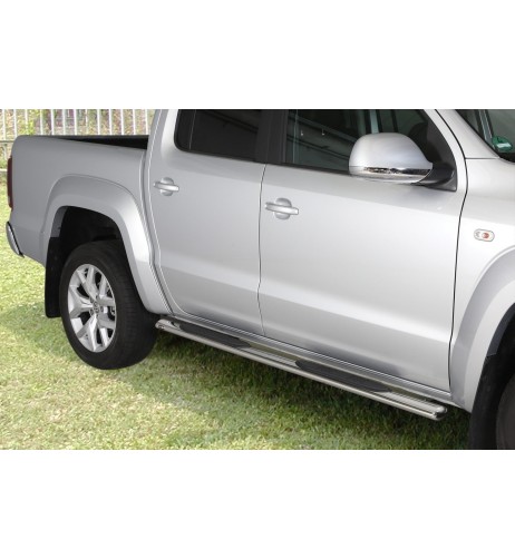 Pedane laterali ovali acciaio inox lucido Volkswagen Amarok 2010 2022