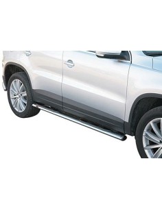 Pedane laterali ovali acciaio inox lucido Volkswagen Tiguan 2011 2015