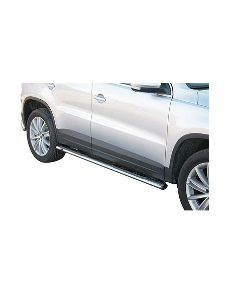 Pedane laterali ovali acciaio inox lucido Volkswagen Tiguan 2011 2015