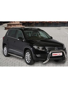 Pedane laterali ovali acciaio inox lucido Volkswagen Tiguan 2011 2015 2