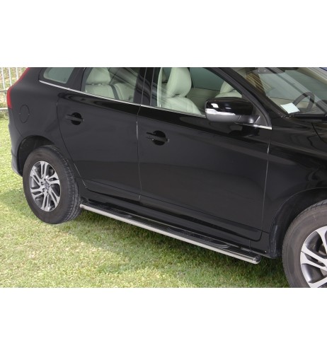 Pedane laterali ovali acciaio inox lucido Volvo XC60 2014 2017