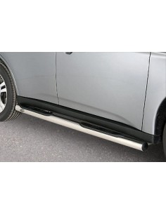 Pedane laterali ovali in acciaio inox 70mm Mitsubishi Pajero 4 porte dal 20