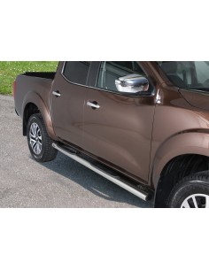 Pedane laterali ovali in acciaio inox 70mm Nissan Navara NP300 dal 2016