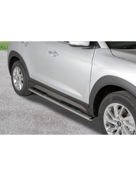 Pedane laterali ovali in acciaio inox lucido Hyundai Tucson dal 2015
