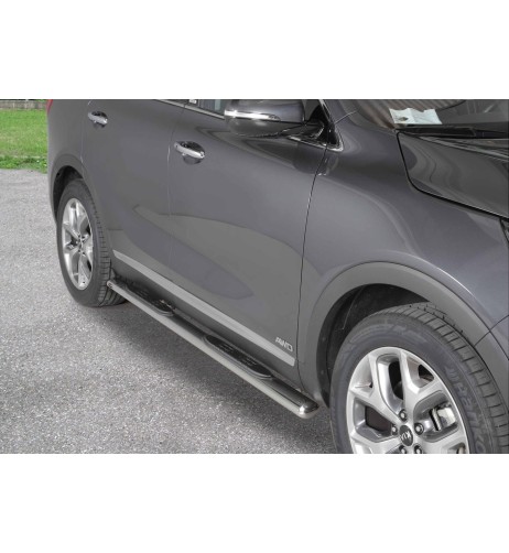 Pedane laterali ovali in acciaio inox lucido Kia Sorento 2015 2020