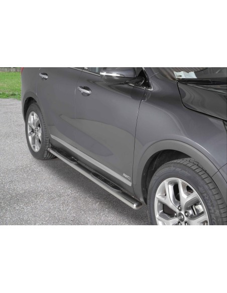 Pedane laterali ovali in acciaio inox lucido Kia Sorento 2015 2020