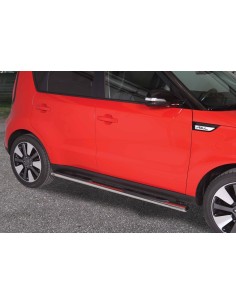 Pedane laterali ovali in acciaio inox lucido Kia Soul dal 2014