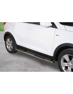Pedane laterali ovali in acciaio inox lucido Kia Sportage 2010 2015