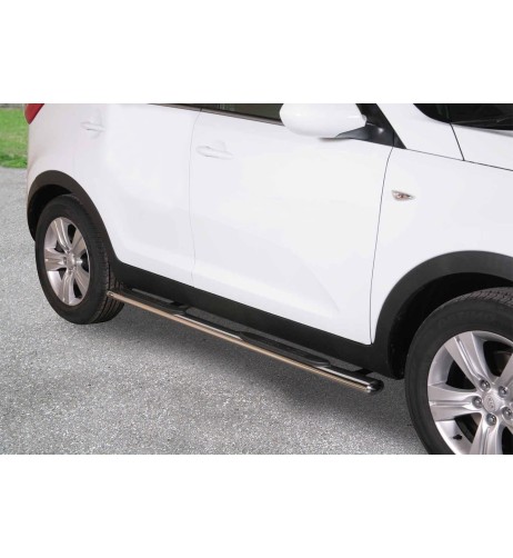 Pedane laterali ovali in acciaio inox lucido Kia Sportage 2010 2015