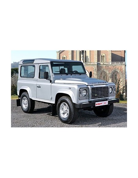 Pedane laterali ovali in acciaio inox lucido Land Rover Defender 90