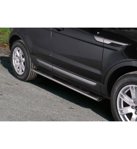 Pedane laterali ovali in acciaio inox lucido Land Rover Evoque dal 2012
