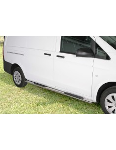 Pedane laterali ovali in acciaio inox lucido Mercedes Vito Viano dal 2010