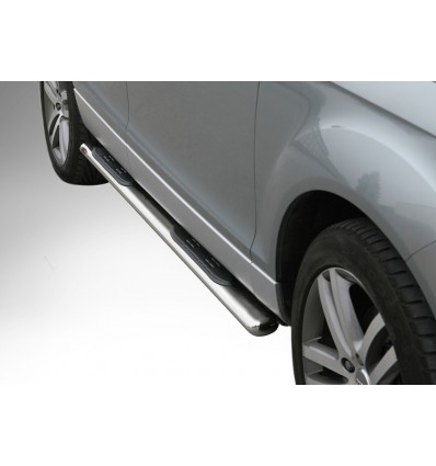 Pedane laterali ovali in acciaio inox lucido Mitsubishi Outlander dal 2013