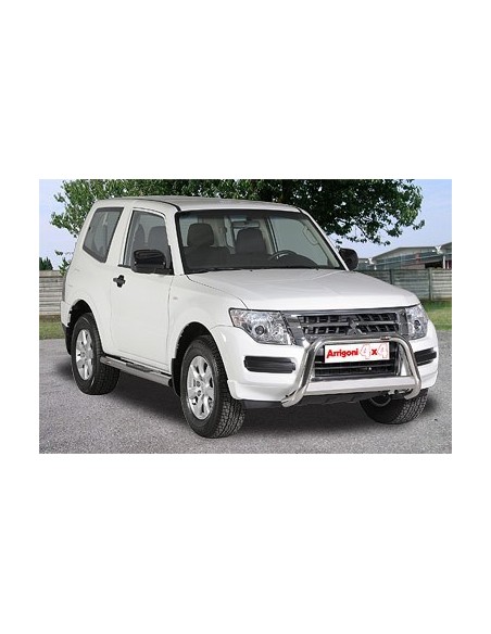 Pedane laterali ovali in acciaio inox lucido Mitsubishi Pajero 4 porte dal 