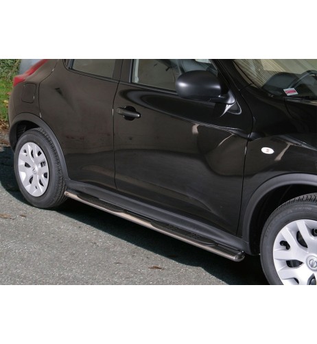 Pedane laterali ovali in acciaio inox lucido Nissan Juke 2010 2019