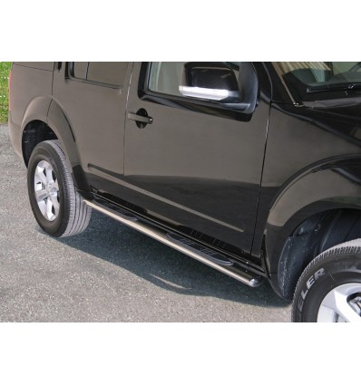 Pedane laterali ovali in acciaio inox lucido Nissan Pathfinder dal 2011