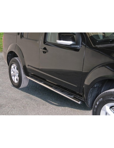 Pedane laterali ovali in acciaio inox lucido Nissan Pathfinder dal 2011
