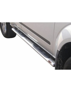Pedane laterali ovali in acciaio inox lucido Nissan Pathfinder fino al 2010