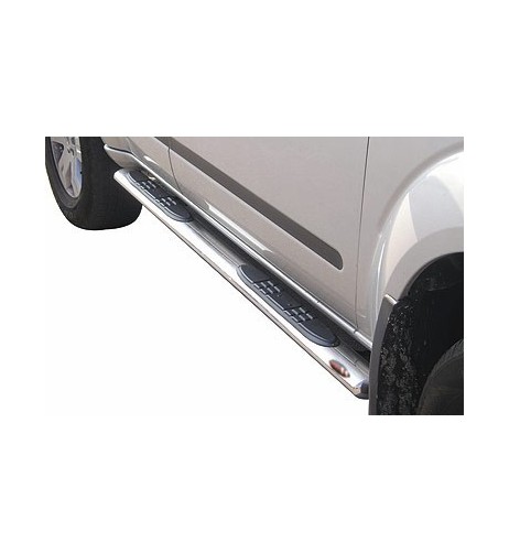 Pedane laterali ovali in acciaio inox lucido Nissan Pathfinder fino al 2010