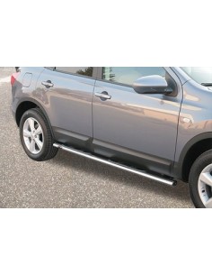 Pedane laterali ovali in acciaio inox lucido Nissan Qashqai 2